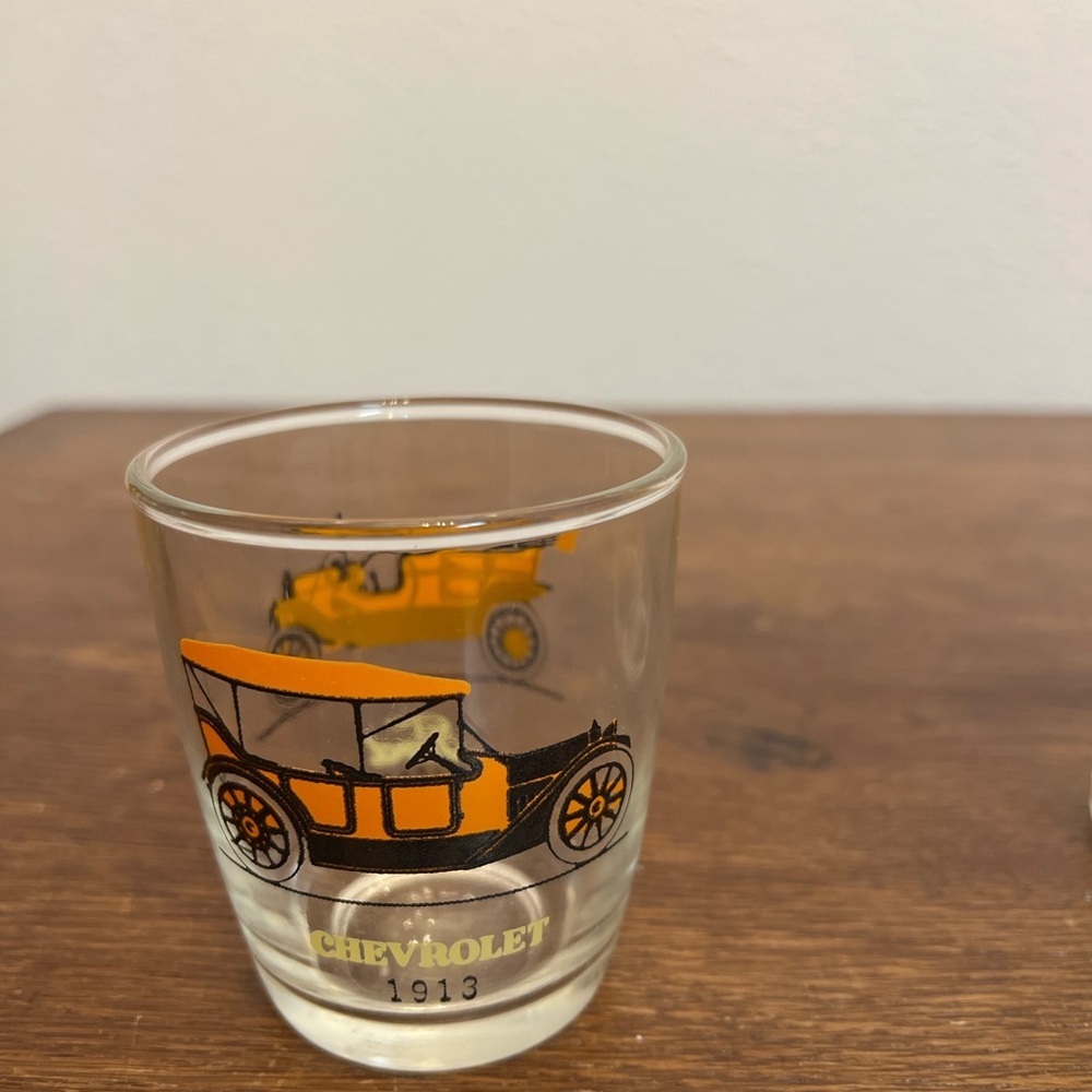 Set of 3 Vintage Libbey Classic Car Glasses Chevrolet, Stutz Mid-Century Barware - Picture 5 of 8